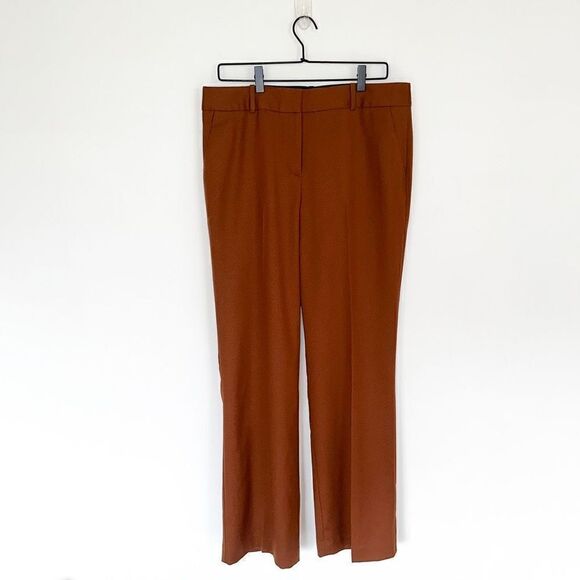 Talbots Women’s Windsor Rust Burnt Orange Wool Creased Trouser Pant - Picture 1 of 12